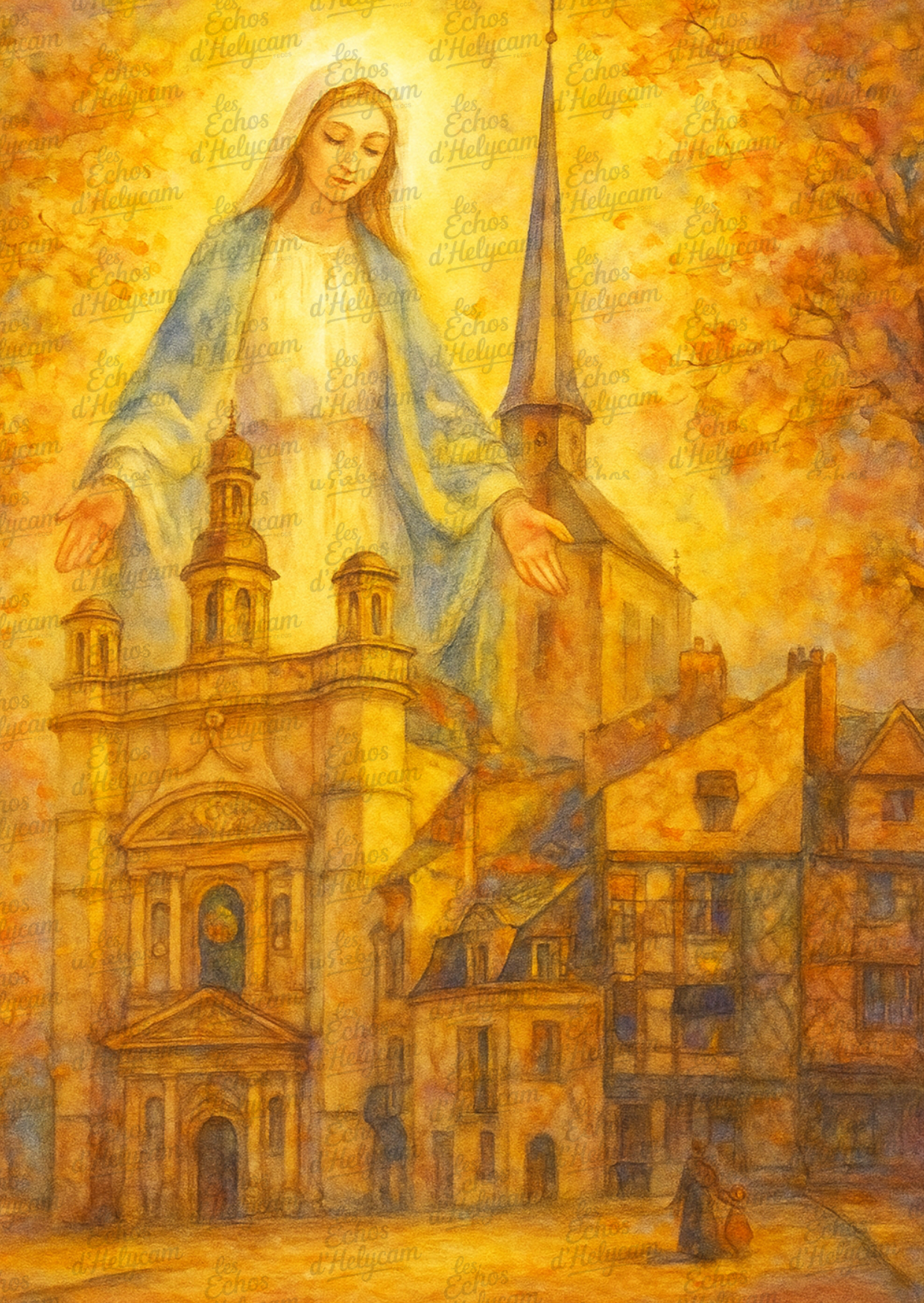 ✨ Lumière du Ciel – Cartes illustrées de Jésus et Marie ✨
