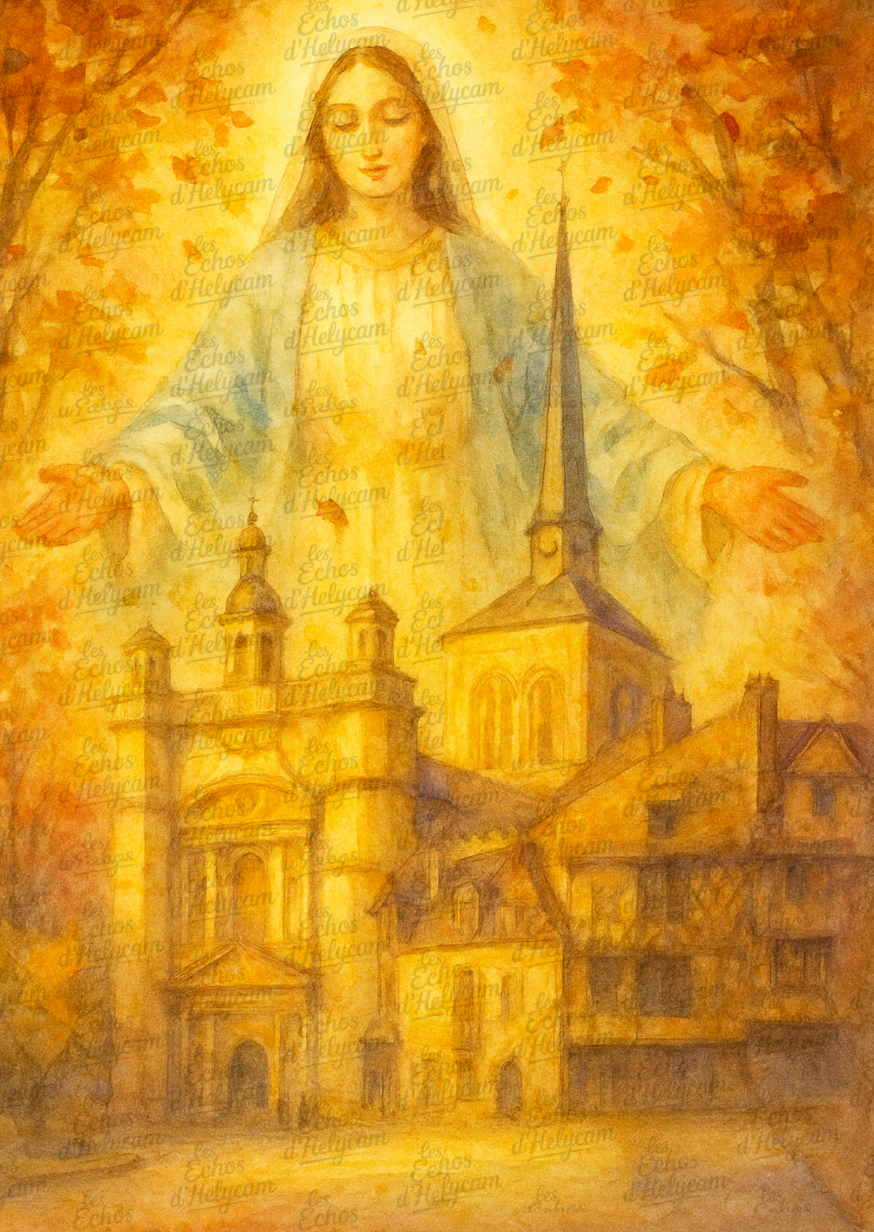 ✨ Lumière du Ciel – Cartes illustrées de Jésus et Marie ✨