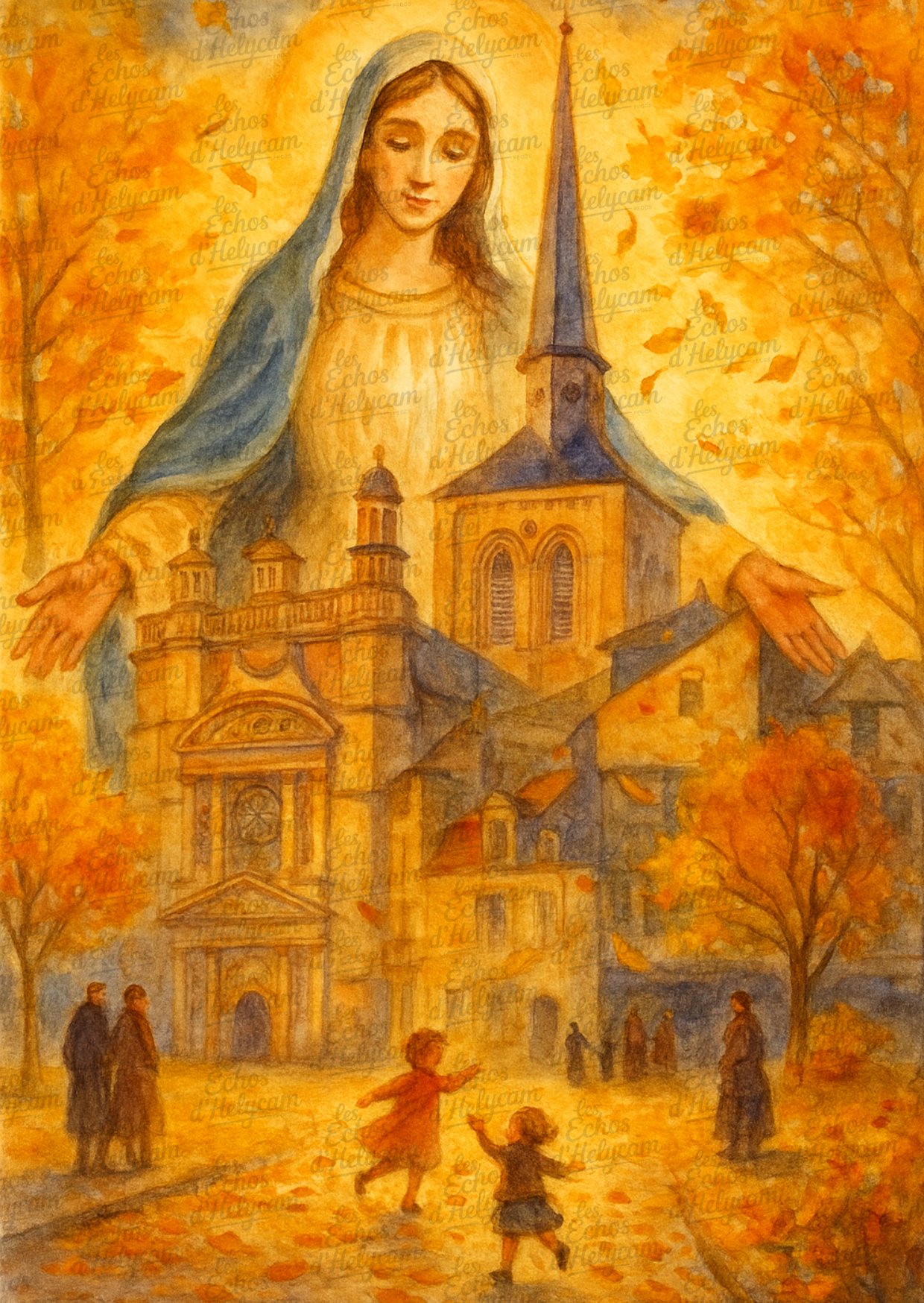 ✨ Lumière du Ciel – Cartes illustrées de Jésus et Marie ✨