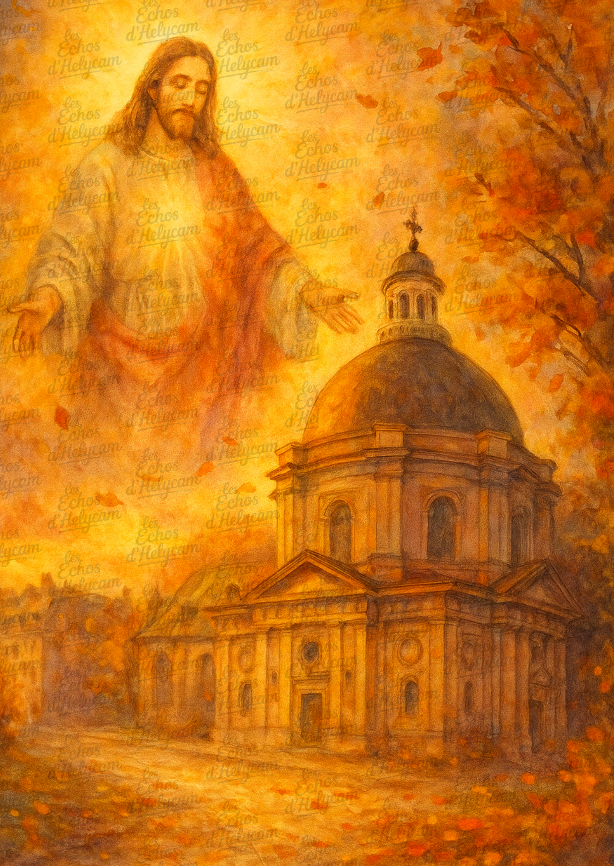 ✨ Lumière du Ciel – Cartes illustrées de Jésus et Marie ✨