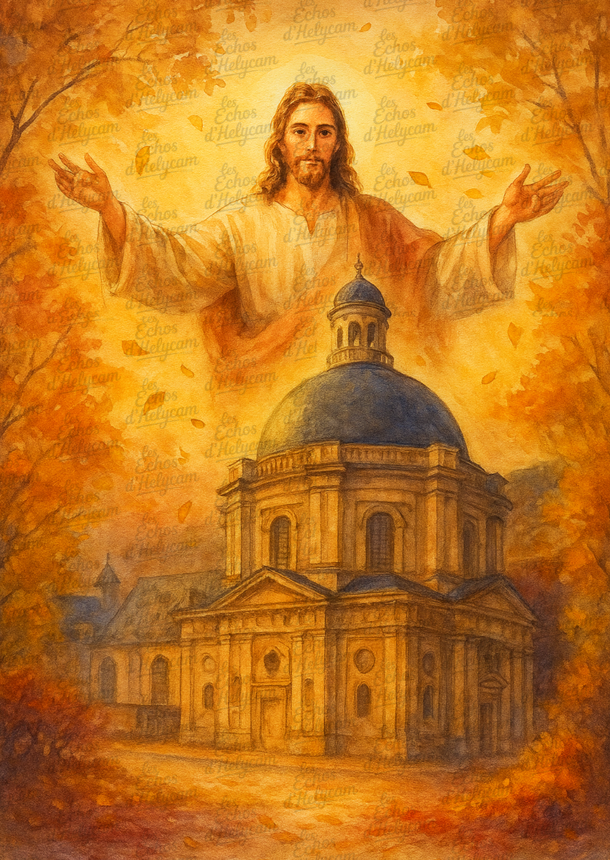 ✨ Lumière du Ciel – Cartes illustrées de Jésus et Marie ✨