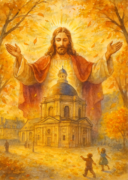 ✨ Lumière du Ciel – Cartes illustrées de Jésus et Marie ✨