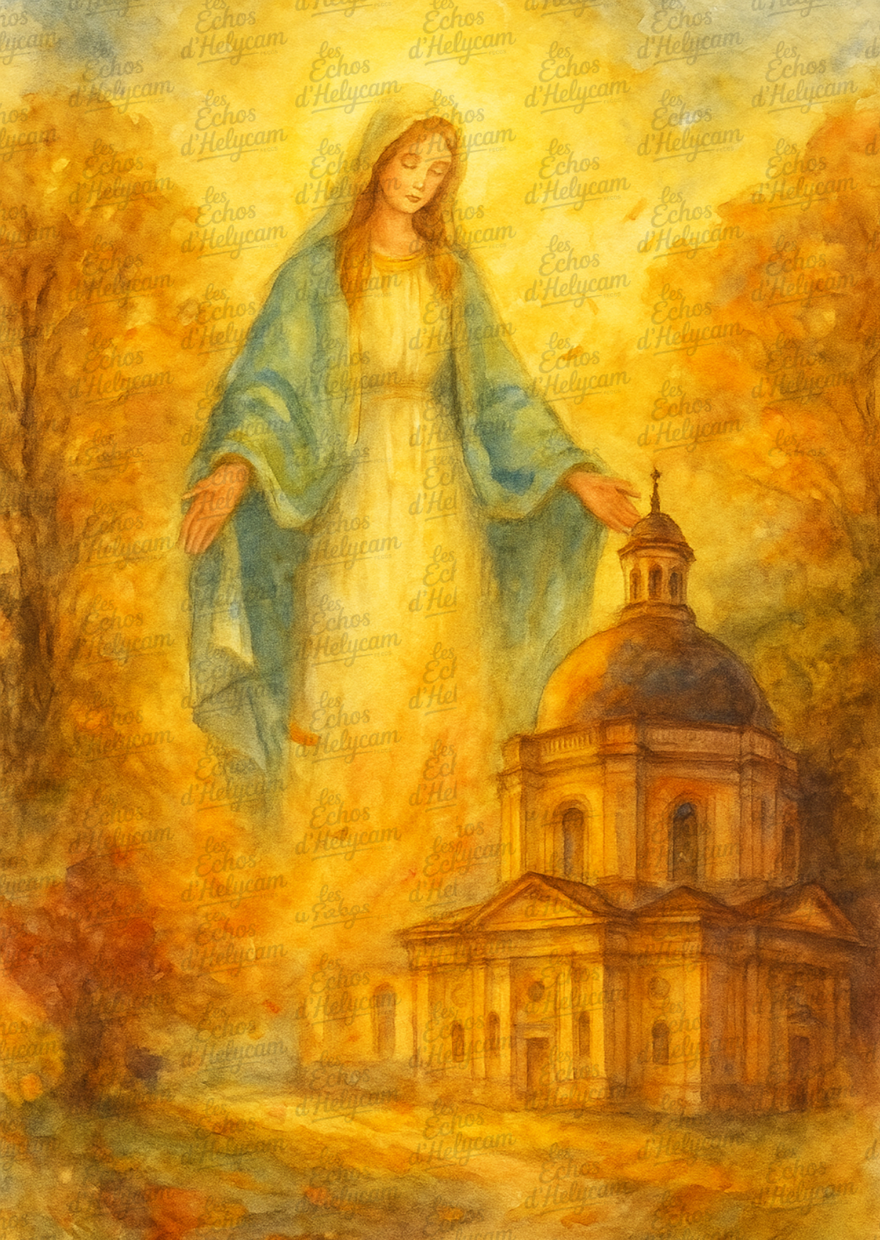 ✨ Lumière du Ciel – Cartes illustrées de Jésus et Marie ✨