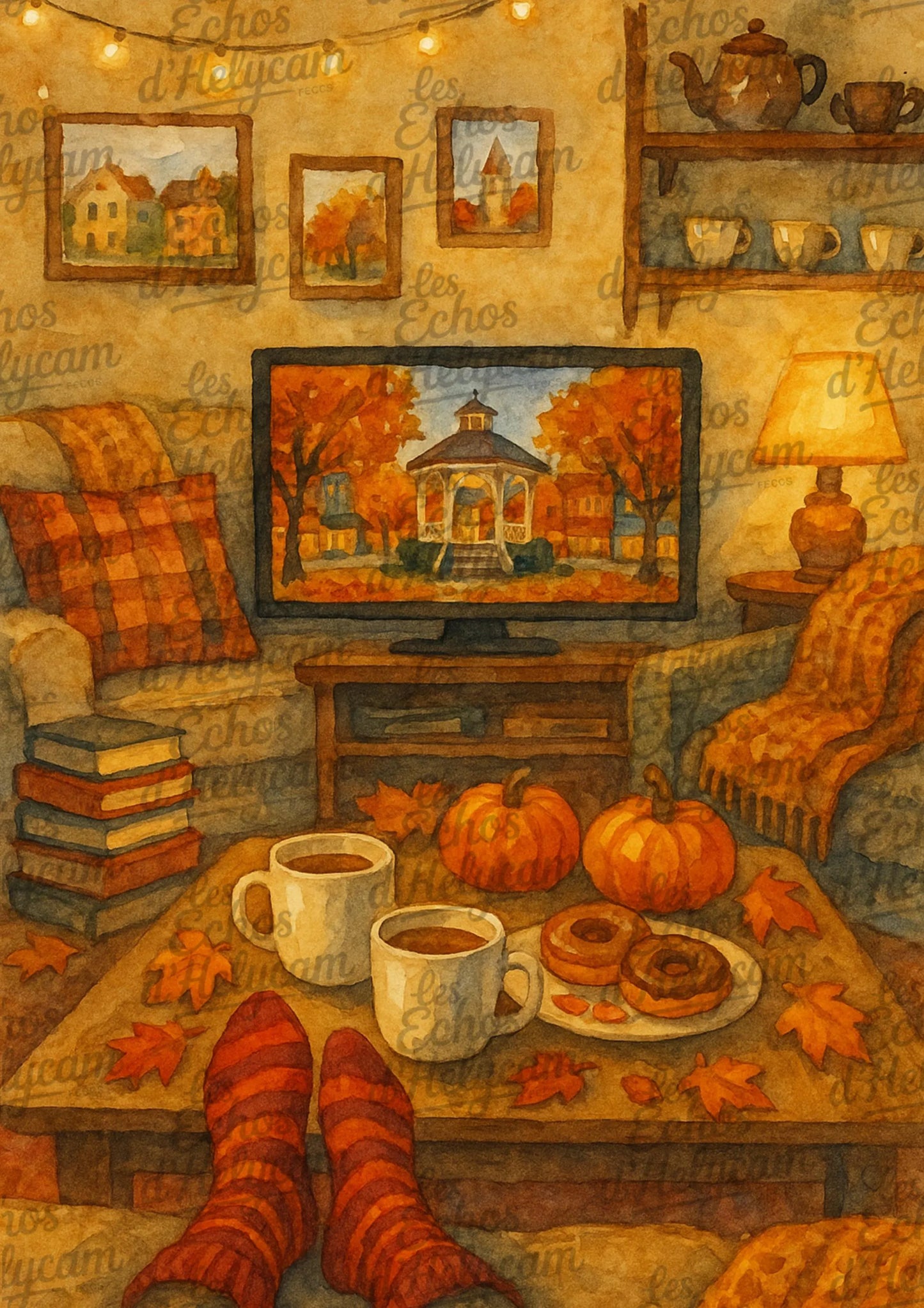 Affiche cosy automnale – Choisissez votre film/série préféré 🎬🍂 (Codes image à préciser)