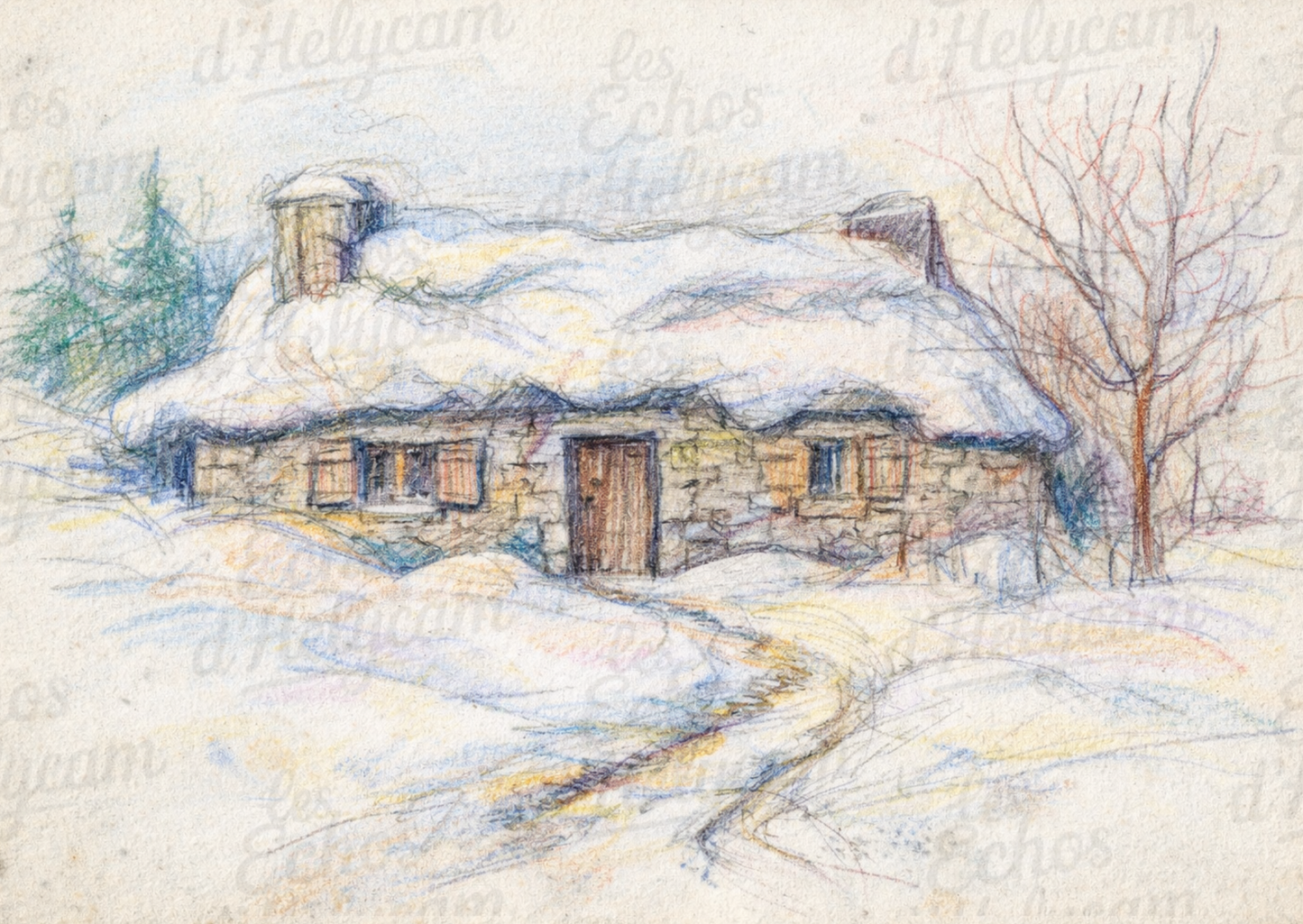 Carte postale A6 – Scène d’hiver