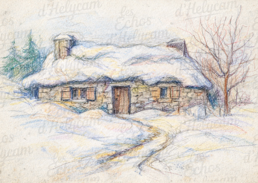 Carte postale A6 – Scène d’hiver