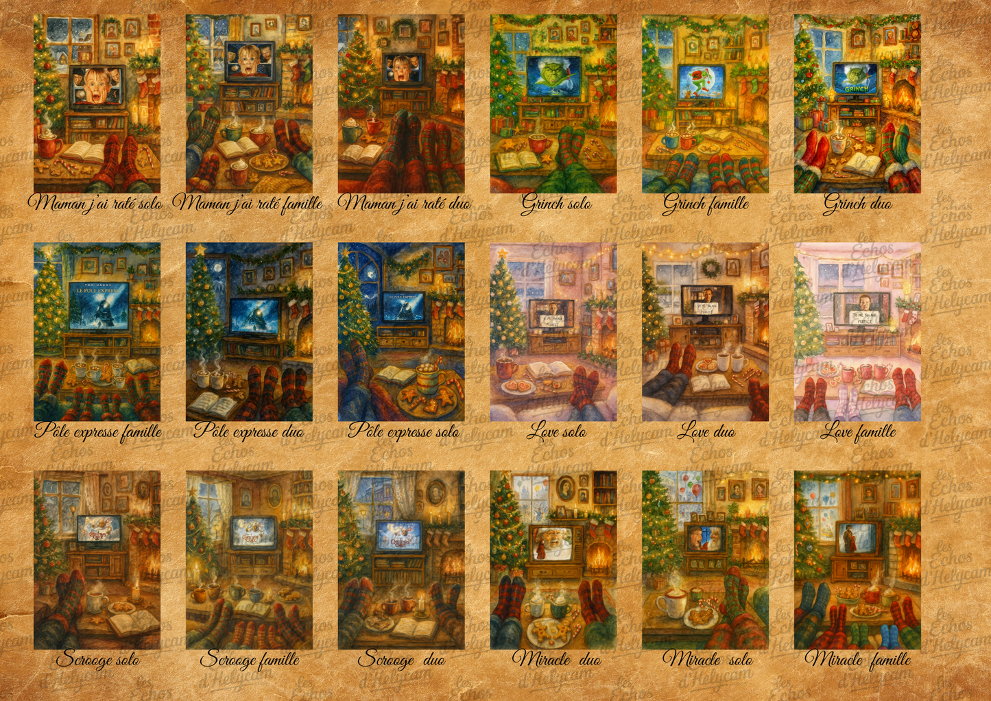 Affiche de Noël – Soirée cosy devant la télé