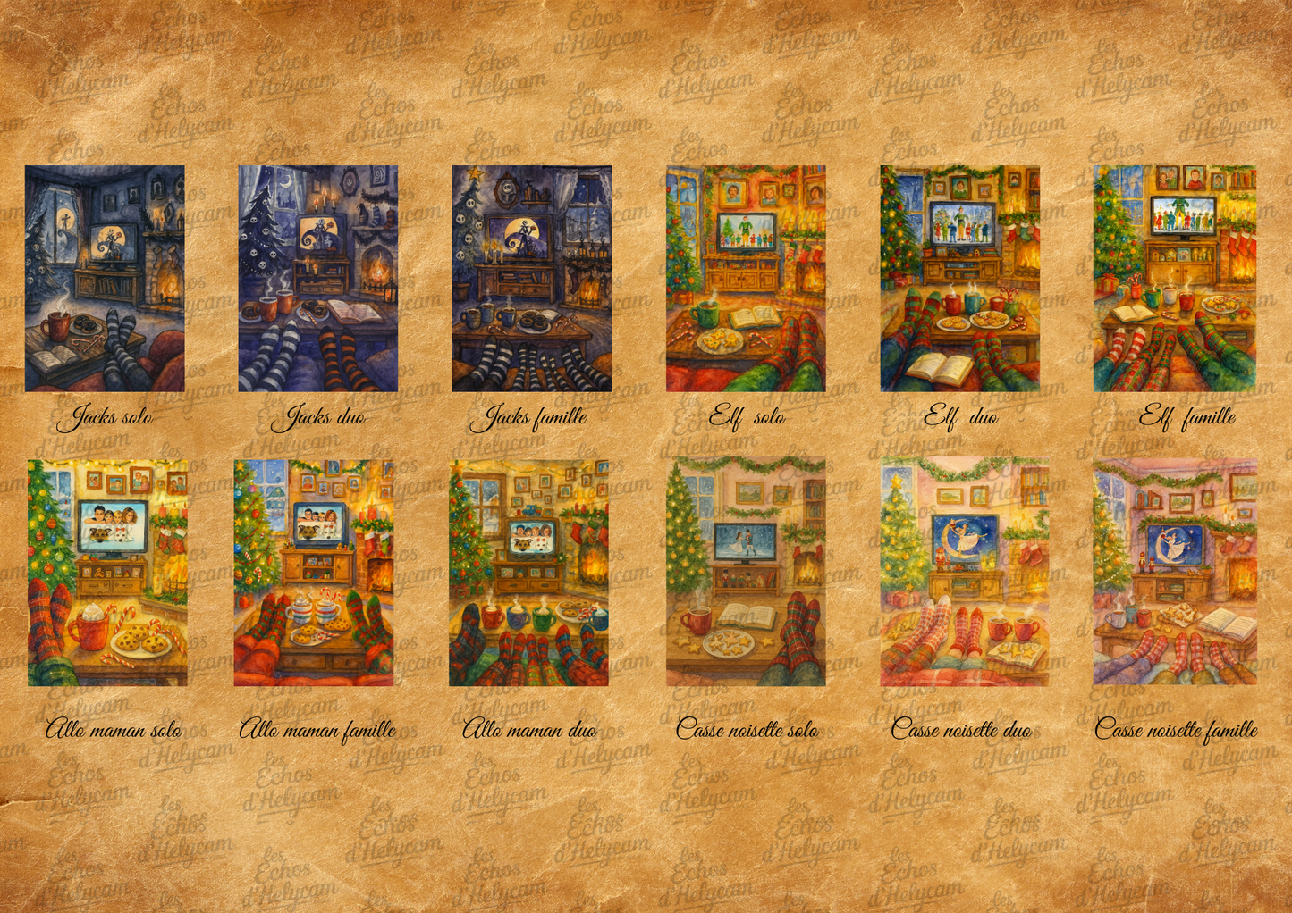 Affiche de Noël – Soirée cosy devant la télé