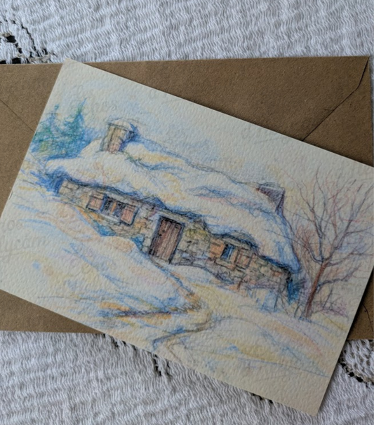 Carte postale A6 – Scène d’hiver