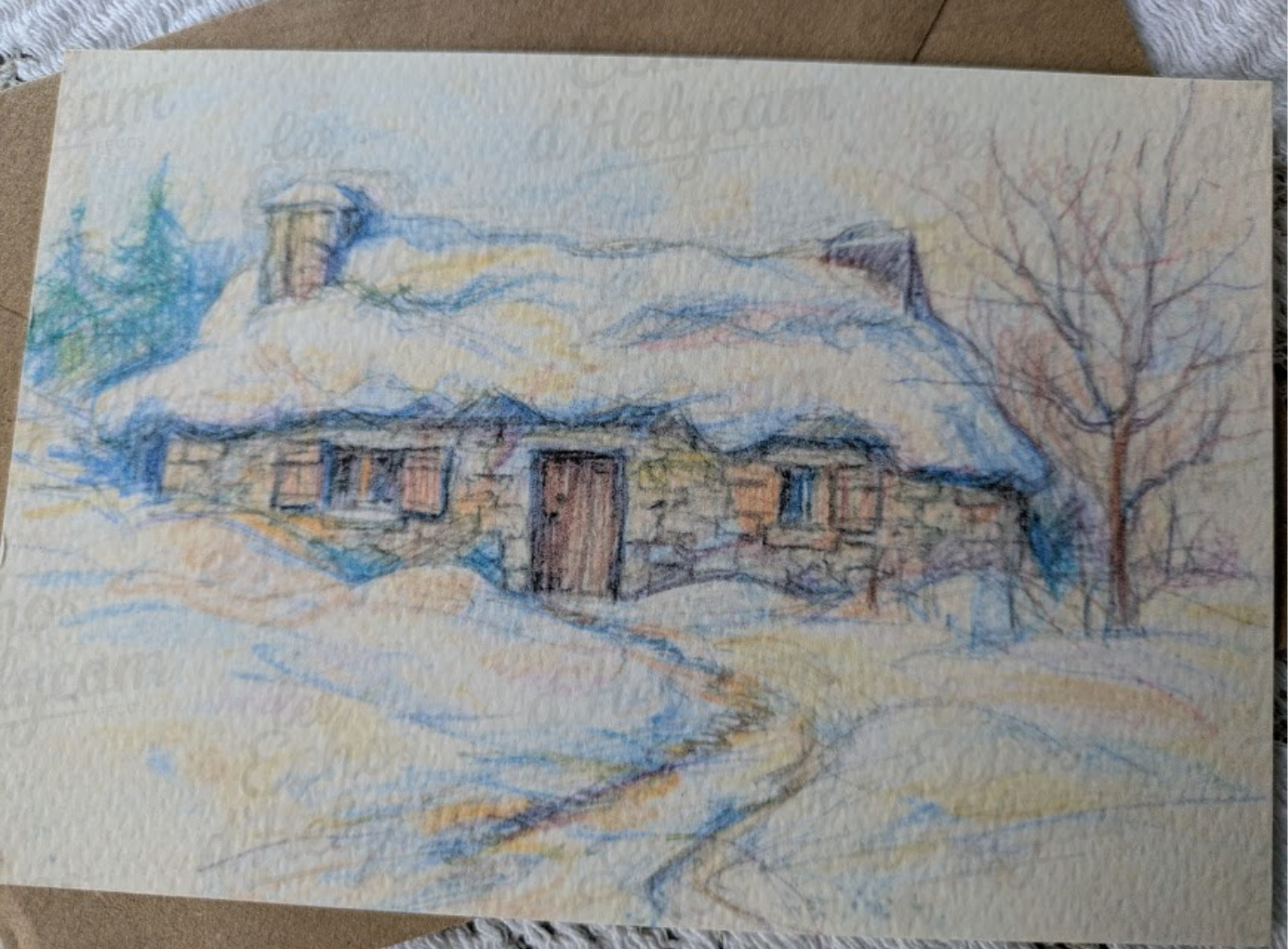 Carte postale A6 – Scène d’hiver