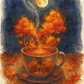 🍂 Affiche Automne Magique – Tasses & Paysages au Clair de Lune 🍂 (livraison incluse)