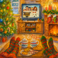 Affiche de Noël – Soirée cosy devant la télé