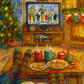 Affiche de Noël – Soirée cosy devant la télé
