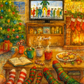 Affiche de Noël – Soirée cosy devant la télé