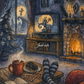 Affiche de Noël – Soirée cosy devant la télé