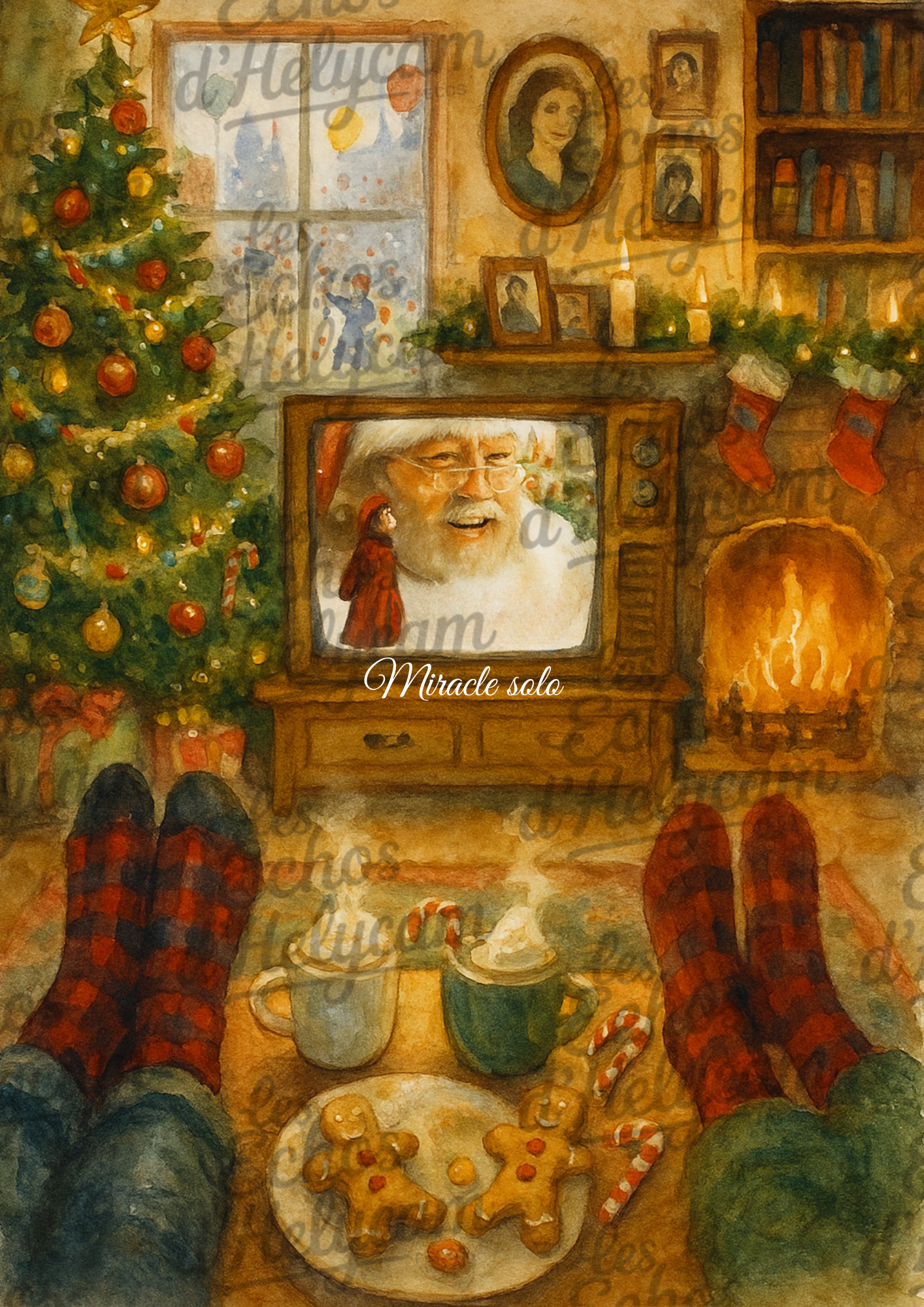 Affiche de Noël – Soirée cosy devant la télé