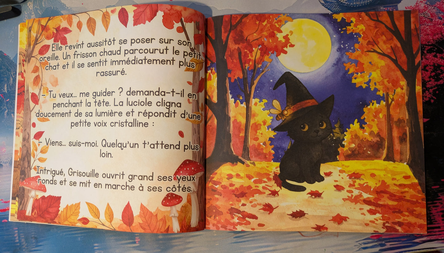 Grisouille et la lune dorée 🐈‍⬛