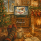 Affiche de Noël – Soirée cosy devant la télé