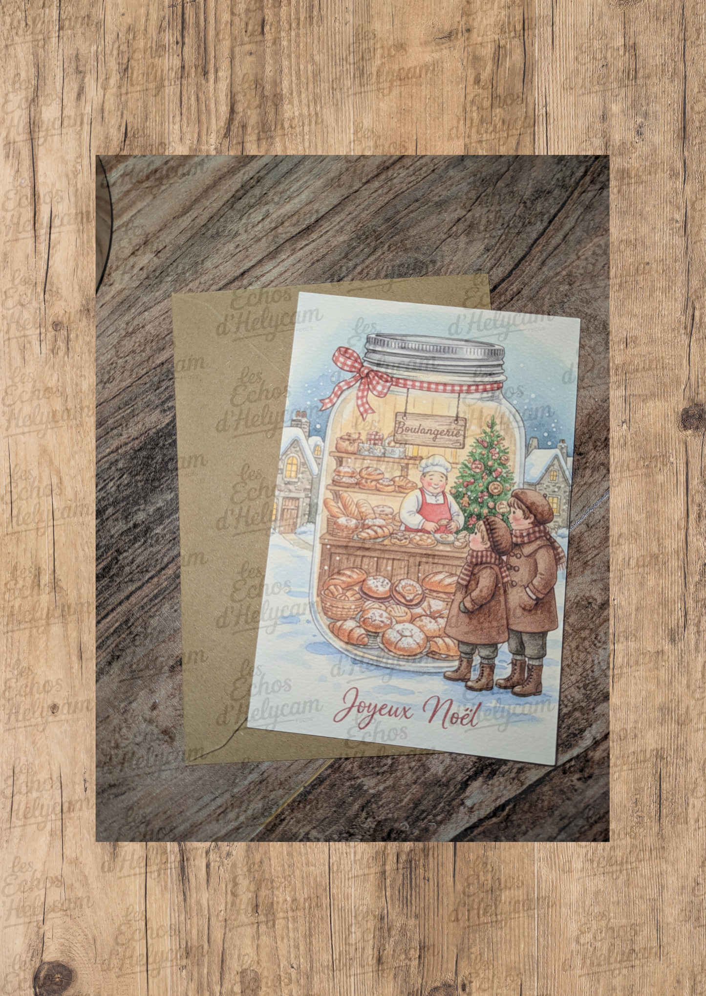 Lot de 6 cartes “Les vitrines d’hiver” – avec enveloppes (France & International)