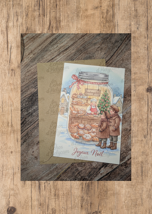 Lot de 6 cartes “Les vitrines d’hiver” – avec enveloppes (France & International)