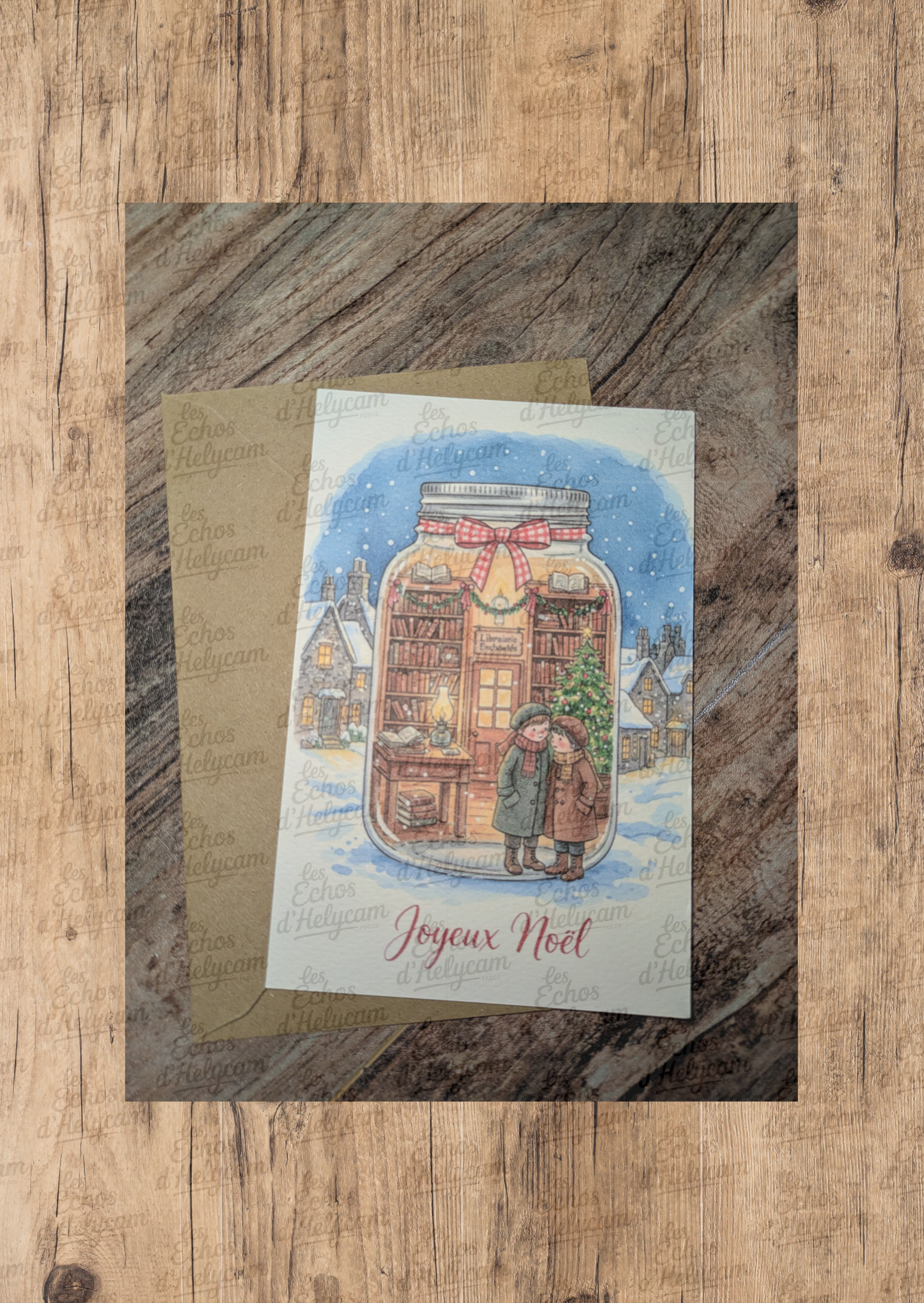 Lot de 6 cartes “Les vitrines d’hiver” – avec enveloppes (France & International)