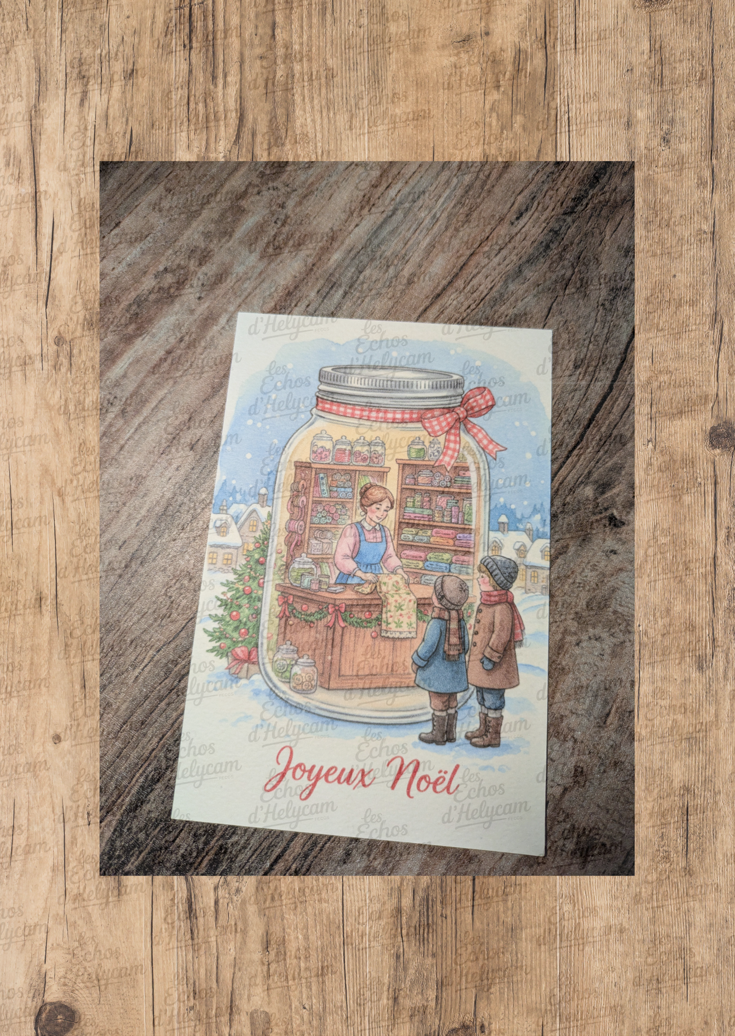 Lot de 6 cartes “Les vitrines d’hiver” – avec enveloppes (France & International)