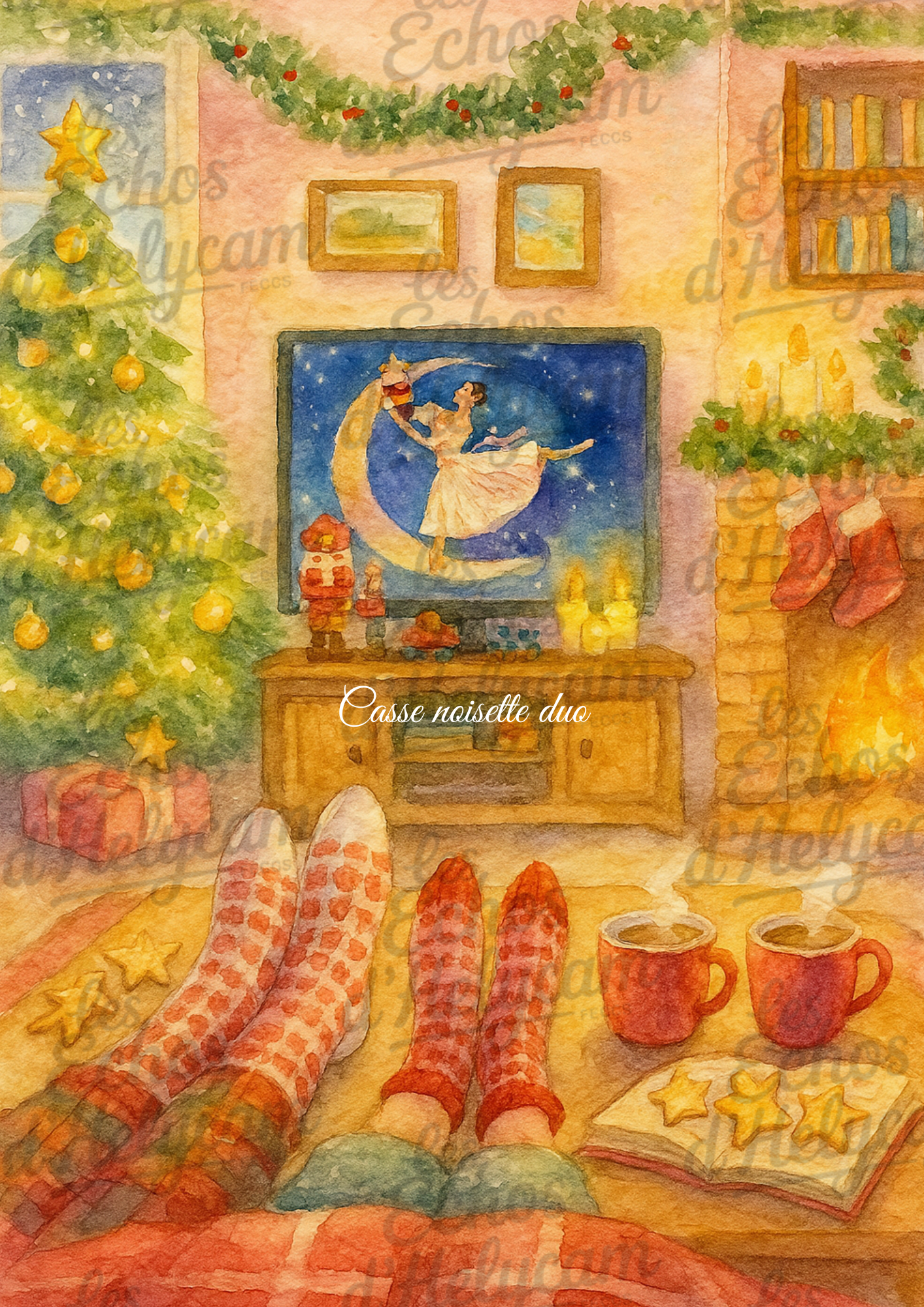 Affiche de Noël – Soirée cosy devant la télé