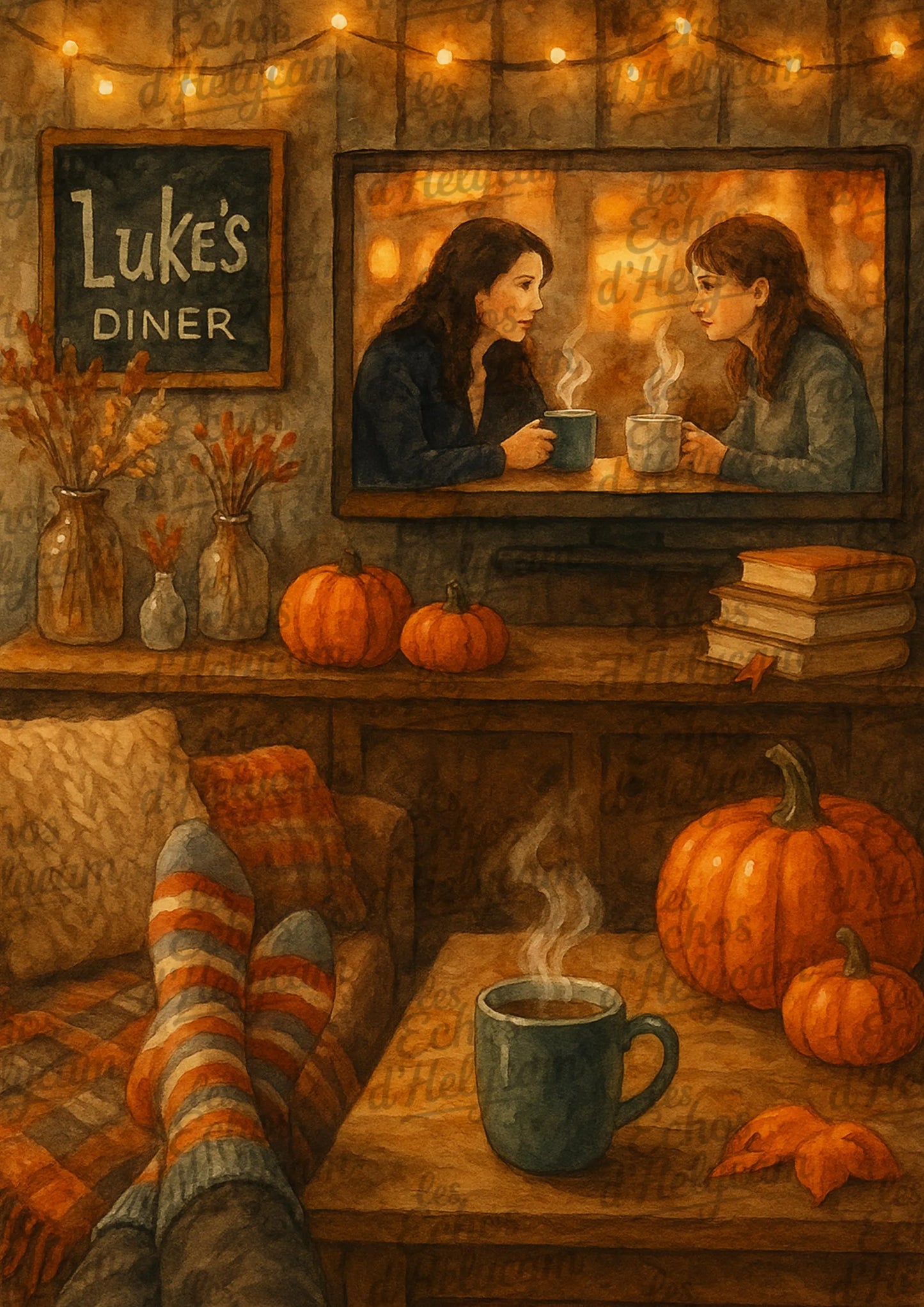 Affiche cosy automnale – Choisissez votre film/série préféré 🎬🍂 (Codes image à préciser)