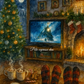 Affiche de Noël – Soirée cosy devant la télé